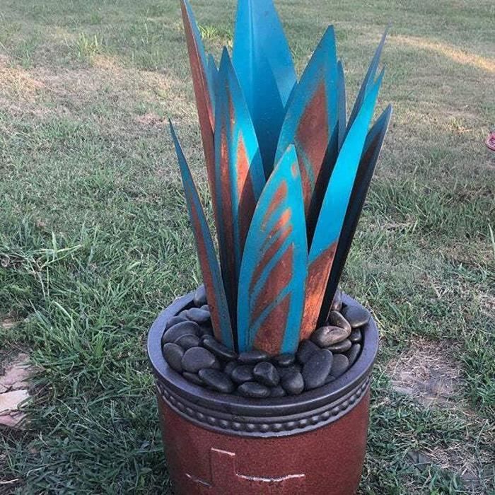 Décoration de jardin Plante Artificielle Exterieur Sculpture Rustique de  Tequila Bleue 35 cm Bleu brunâtre - Cdiscount Jardin