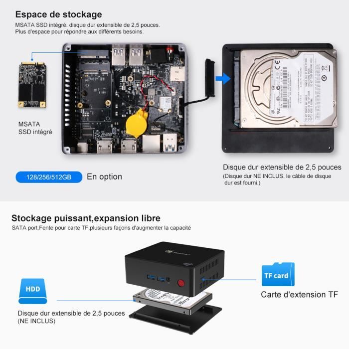MINI PC Gemini X45 8GB+256GB Processeur Intel2