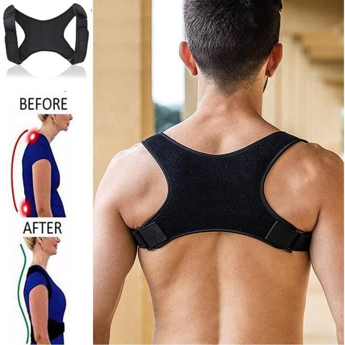 Redresse dos homme et femme ceinture dorsale reglable pour maintien dos droit correcteur de posture dos epaules avachies cou Cdiscount Sport