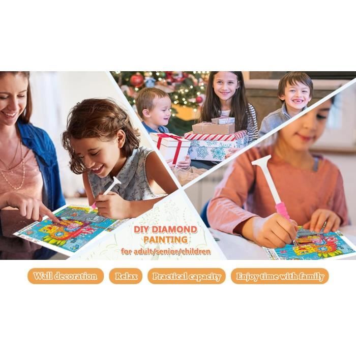 Peinture Diamant Adulte,5D Aurore Boréale Diamond Painting, DIY Broderie Diamant Kit Complet, Mosaique Cristal Strass Point De Croix Diamant Painting