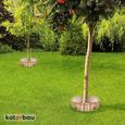 Bordure de jardin flexible en bois de pin - 10 x 110 cm - Bois brûlé - KOTARBAU®-3