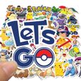 50 pièces Stickers autocollants de Animés Pokemons étanche  pour bagages ordinateur portable-3