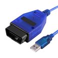 AYNEFY Câble USB de voiture Outil de balayage de scanner de câble USB OBD2 de voiture pour KKL 409.1 bleu-3