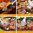 Leytn® Set Ustensiles Barbecue 6PCS Outils Barbecue en Acier Inoxydable pour Extérieur Camping Jardin BBQ-3