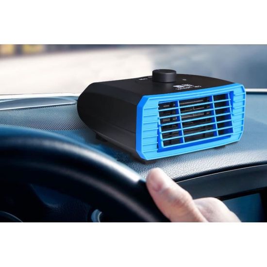 Chauffage Voiture Portable 12V 2 En 1 - Désembueur Anti-Buée Avec Ventilateur Et Prise Allume-Cigare