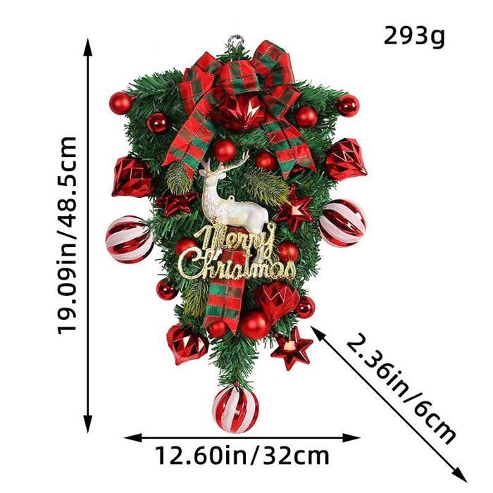 Lot De 2 Couronnes De Clochettes De Noël - Déco Murale/fenêtre Réutilisable, Ambiance Festive - 4