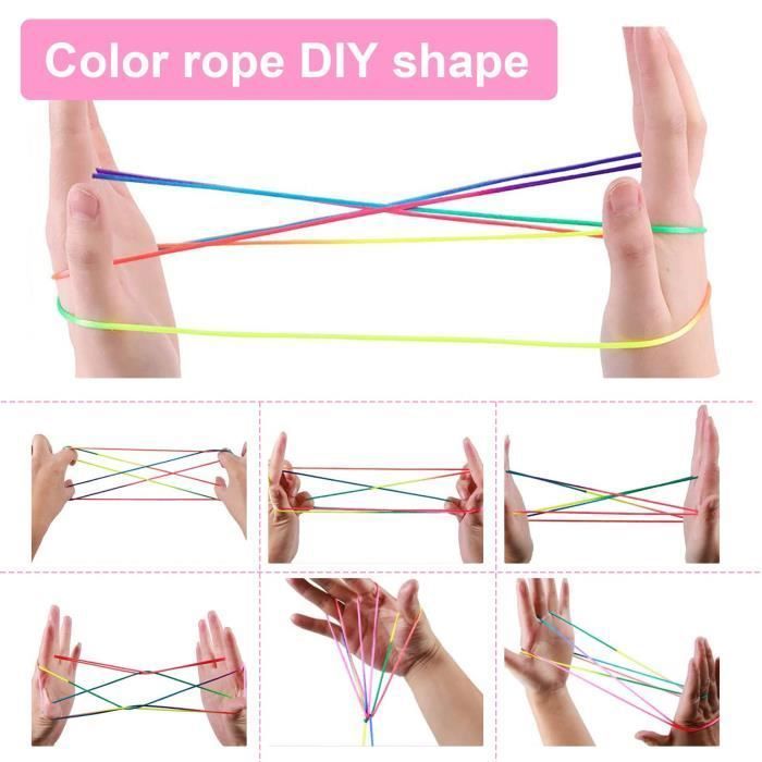 Pwshymi Jeu de doigts de ficelle de chats 6 pièces 165cm chats chaîne doigt jeu doigt chaîne Pwshymi Jeu de doigts de ficelle de chats 6 pièces 165cm chats chaîne doigt jeu doigt chaîne