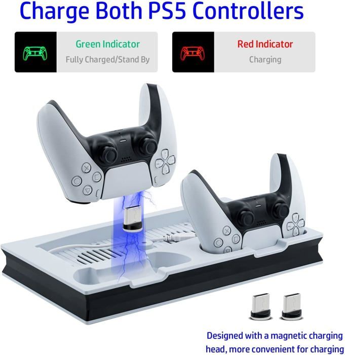 Support Mural RGB pour PS5 Slim/PS5, Station de Charge pour