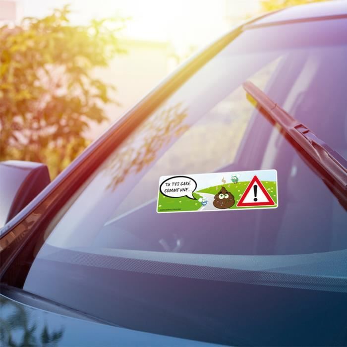 Lot de 18 autocollants de stationnement - Vous êtes mal garé Stickers  dissuasifs à coller sur les vitres des voitures mal garées