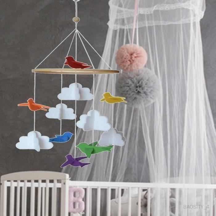 Yongme-Nouveau- bébé berceau suspendu Mobile pépinière plafond Mobile  cadeau d'anniversaire cadeau mignon installer Des oiseaux - Cdiscount  Puériculture & Eveil bébé