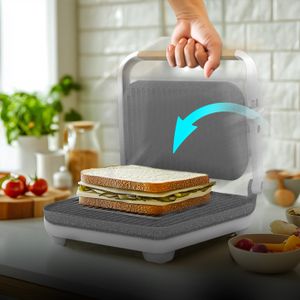 Tristar GR-2853 Grille-viande Panini 2000W - Surface 29,5 X 23,5 Cm - Thermostat Réglable