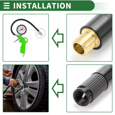 Tuyau Rallonge 200 Cm Pour Gonfleur Pneus – Caoutchouc Souple, Raccord M8x0.8, Idéal Voiture, Moto, Vélo - 2