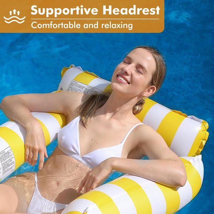 Bouee Piscine pour Adultes, 4 en 1 Hamac Gonflable Chaise de Flottement Aquatique avec Repose-Tête et Filet, Portable - Jeux - Jouets Bouee Piscine pour Adultes, 4 en 1 Hamac Gonflable Chaise de Flottement Aquatique avec Repose-Tête et Filet, Portable - Jeux - Jouets