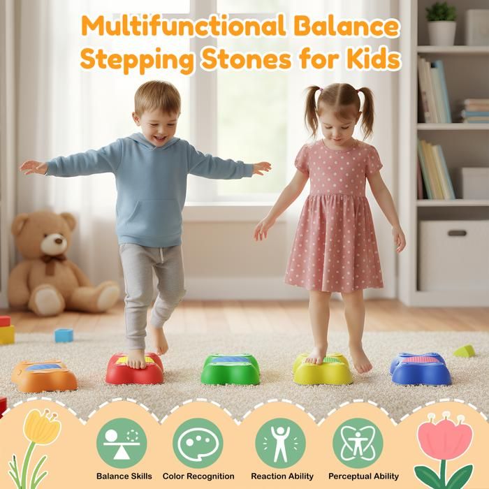 SCHMETTERLINE 16 Pierres D'équilibre En Bois De Hêtre – Montessori – Naturel, Sans Peinture – Sac De Rangement Inclus – Cadeau Dès 3 Ans