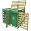 Lulo Boutique Abri Pour Poubelle Double 240 L Bois Impregne Fsc