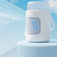 Ventilateur climatiseur portable, rafraîchisseur d'air personnel pour la maison, le bureau et l'intérieur (blanc)