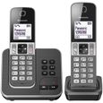 Téléphone sans fil duo PANASONIC KXTGD322FRG avec répondeur et blocage d'appels - 120 numéros - Argent-0