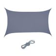 Voile d'ombrage rectangulaire RELAXDAYS - Balcony sail - Gris - 160 g/m² - Waterproof-0