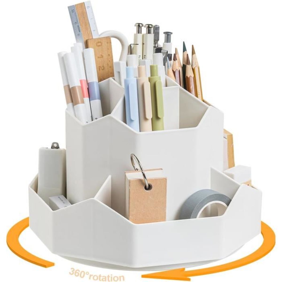 Organiseur De Bureau Werkhaus Volkswagen Combi Vert Hippie - Kit En Bois éco-certifié, 18 Cm