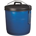 ALUMINIUM ET PLASTIQUE Poubelle à couvercle inséparable - 16 L - bleu