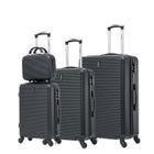 CELIMS FRANCE Set de Valise 4 Pièces | Valise CELIMS Weekend | Cabine + Moyenne + Grande + Vanity | Ultra-Résistant | Roues 360 | Cadenas | Noir