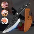 WELAN Couteau de Cuisine,Couteau de Chef Japonais Professionnel, Viking Forgé à la main Viande pour Camping Extérieur BBQ