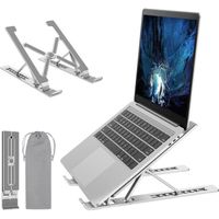 Support Ventilé Ordinateur Portable, Support PC Portable Aluminium, Laptop Stand Réglable, pour MacBook, Tablette, Autres Laptops (1