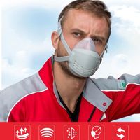 Sécurité de protection de cartouche de pulvérisation de peinture de filtre de respirateur anti-poussière de masque xian764