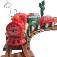 Circuit Train Jouet, circuit de train électrique pour enfants, avec 7 rails-jouets pour les enfants de moins de 3 ans