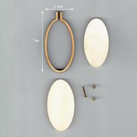 3,4 x 7 cm ovale Mini anneaux de broderie en bois, 10 pièces, cadre carré-ovale-Rectangle, point de croix, pe
