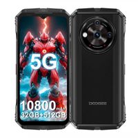 Smartphone Incassable DOOGEE V30 Pro 10800mAh(33W) 32Go + 512Go 6.58" 4K 120Hz Caméra 200MP Étanche Double SIM GPS NFC WiFi6 Noir