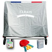 Housse table de ping pong extérieur, solide et résistante aux UV, pluie, vent et neige