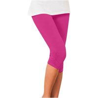 Legging Femme Fitness Classique Capris Taille Haute Pantalon Jogging Pantalon Fluide Femme Été Pas Cher Jogging -  Hot pink