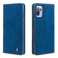Coque pour Xiaomi Mi 11 Lite 5G NE /5G /4G 6.55" etui Rabat Cuir Portefeuille Silicone Wallet  bleu Housse telephone cover case