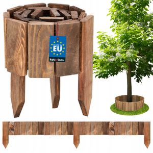 BORDURE Bordure de jardin flexible en bois de pin - 10 x 110 cm - Marron - KOTARBAU®