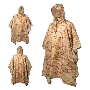 PONCHO Poncho,Imperméable camouflage militaire pour hommes et femmes,manteau de pluie,auvent,poncho de moto,fermeture éclair[E964268620]
