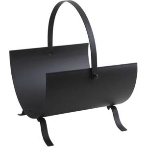 PANIER PORTE BUCHES Porte-bûches design en métal noir - Marque - Modèl