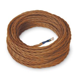ABAT-JOUR Câble Électrique Textile Couleur Camel - Amarcords