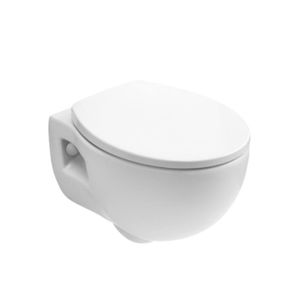 WC - TOILETTES Toilettes murales rondes en céramique blanche - Ki