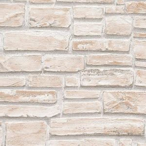 Papier Peint Imitation Pierre Beige Cdiscount