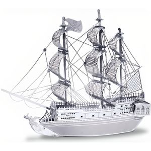 MAQUETTE DE BATEAU Maquette Métal 3D Black Pearl - CADEAU MAESTRO - Mixte - 14 ans - Gris et blanc - 2 feuilles de métal