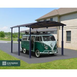 CARPORT Palram – Canopia | Carport camping-car Alpine 3.6x6.5 Gris anthracite