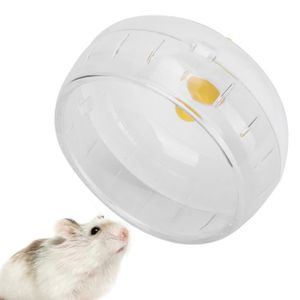 ROUE - BOULE D'EXERCICE Drfeify Roues de hamster Roues de Course Hamster Roue d'Exercice Silencieuse Jouet à Roulettes en animalerie Blanc 5,5 pouces