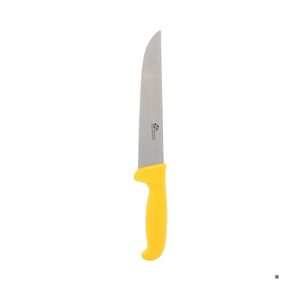 Couteau à Jambon Professionnel Pradel - Lame Alvéolée 28 Cm - Manche Jaune - Neuf