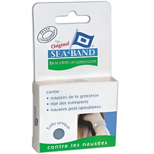 Sea-Band Bracelet Anti-Nausées Adulte Gris boite de 2 bracelets