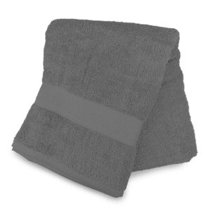SERVIETTES DE BAIN Maxi drap de bain en coton 500 gr/m2 100x140 cm LAGUNE gris, par Soleil d'ocre