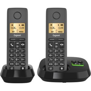 Téléphone fixe Gigaset PURE 120A Duo - 2 téléphones sans fil - té