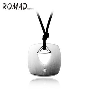 Créatif unique Flèche Pendentif Unisexe Rétro Longue Chaîne en Cuir Corde Collier Jo