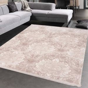 Tapis Baroque Soyeux Gris Undefined 200 X 290 Cm