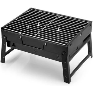 Grill À Charbon De Bois, Gril Pliant En Acier Inoxydable, Barbecue À